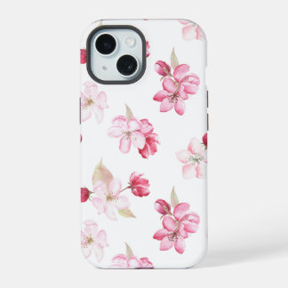 Apple Blossoms Naadloze Patroon Bloemen iPhone 15 Hoesje