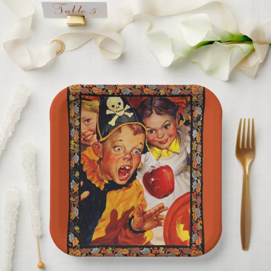 Apple Bobbing Gevaren Papieren Bordje (Huwelijk)