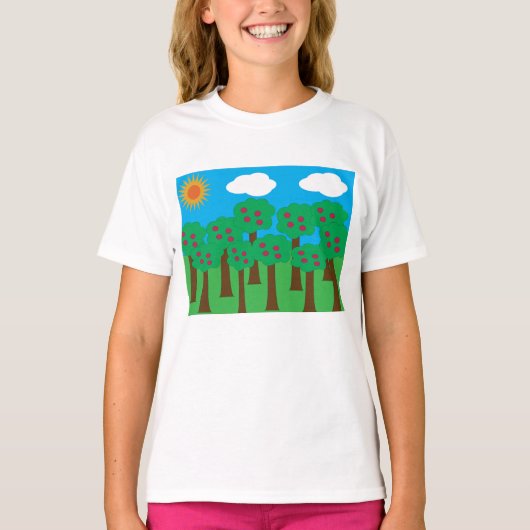 Apple Bomen Meisjes T-shirt (Voorkant)