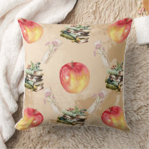 Apple & Book Pattern – Gezellige Herfst Vibe
