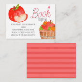Apple book request baby shower card insert informatiekaartje (Voorkant / Achterkant)