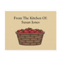 Apple Bushel Basket Recipcard