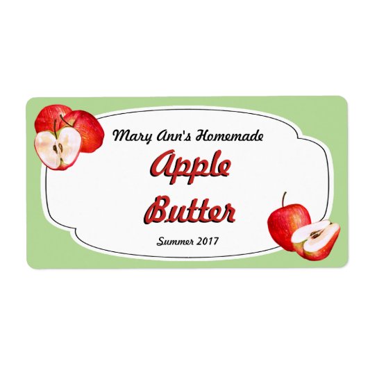 Apple Butter Canning Labels (Voorkant)