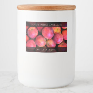 Apple Butter / Cider / Sauce / Jam Jar Voedselcontainer Etiket