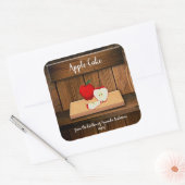 Apple Cake 3" SQ productlabel Vierkante Sticker (Envelop)