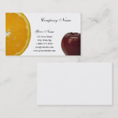 Apple - carte de visite orange (Devant / Derrière)