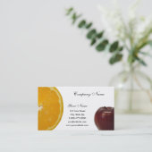 Apple - carte de visite orange (Debout devant)