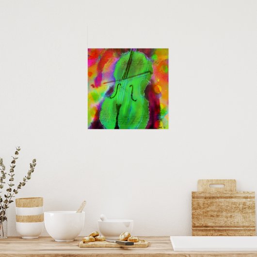 Apple Cello Poster (Keuken)