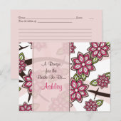 Apple Cherry Blossom Recept Kaart voor de bruid (Voorkant / Achterkant)