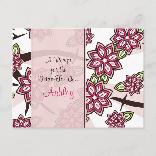 Apple Cherry Blossom Recept Kaart voor de bruid (Voorkant)
