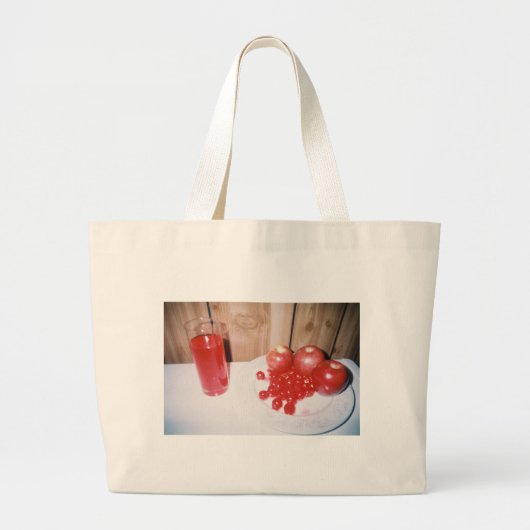 Apple Cherry Raspberry-tas Grote Tote Bag (Voorkant)
