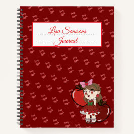 Apple Chibi design Journal Spiral Notebook Notitieboek