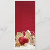 Apple Christmas Gold Snowflakes Menu Mariage (Dos)