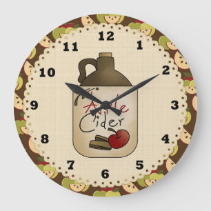 Apple Cider Country horloge de cuisine