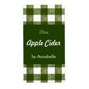 Apple cider inblikken label