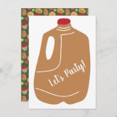 Apple Cider Jug Herfst Patterned Party Kaart (Voorkant / Achterkant)