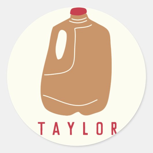 Apple Cider Jug Illustratie Ronde Sticker (Voorkant)