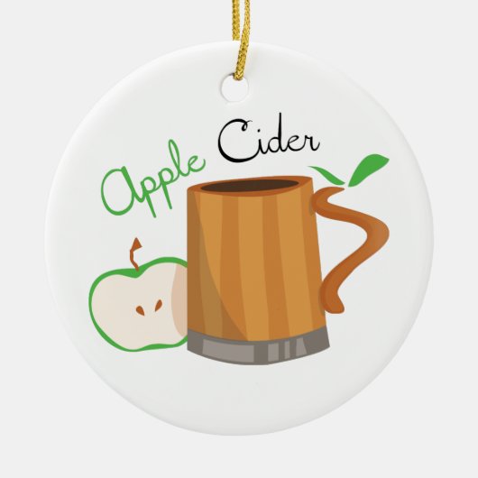 Apple Cider Keramisch Ornament (Voorkant)