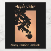 Apple Cider Label Wijn Etiket (Enkel label)