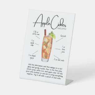 Apple Cider Mojito Cocktail Sokkelbord Reclamebord Met Voetstuk