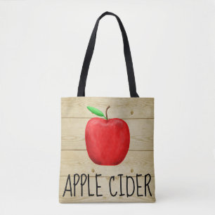 Apple Cider Red Apple Tote Bag