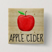 Apple Cider Red Apple Vierkante Button 5,1 Cm (Voorkant)