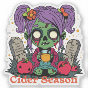 Apple Cider Seizoen Zombie Sticker