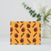Apple Cinnamon Pattern Briefkaart (Staand voorkant)
