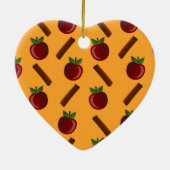 Apple Cinnamon Pattern Keramisch Ornament (Achterkant)