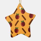 Apple Cinnamon Pattern Keramisch Ornament (Links)