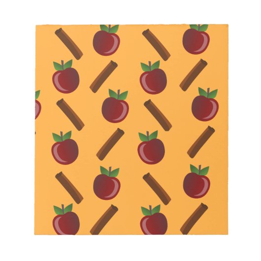 Apple Cinnamon Pattern Notitieblok (Voorkant)