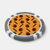 Apple Cinnamon Pattern Poker Chips (Enkel)