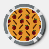 Apple Cinnamon Pattern Poker Chips (Achterkant)