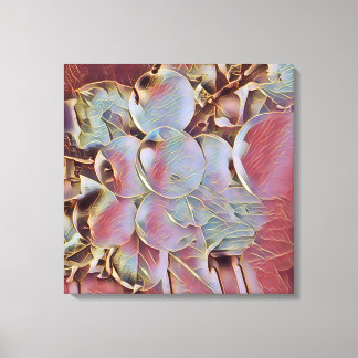 Apple cluster canvas in een juweel gloed stijl afdruk