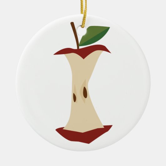 Apple Core Keramisch Ornament (Voorkant)