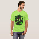 Apple Core Mannen Lime Green T-shirt Medium (Voorkant volledig)