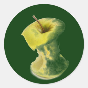 Apple core ronde sticker