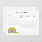 Apple Crate Recept Kaart sjabloon (Voorkant / Achterkant)