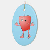 Apple Critter Keramisch Ornament (Links)