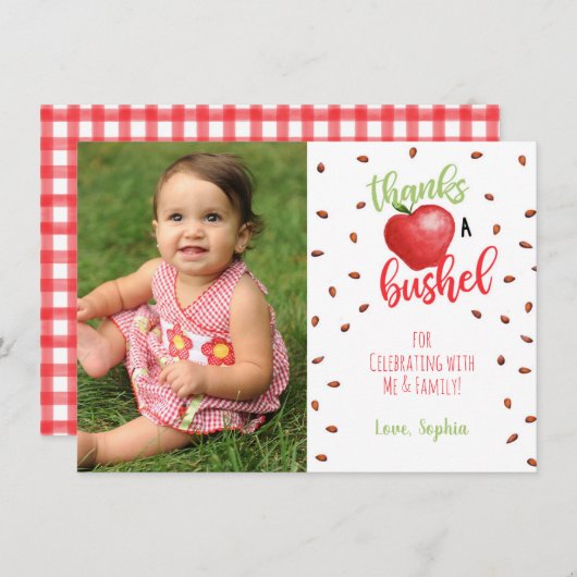 Apple Dankkaart met Foto Kaart (Voorkant / Achterkant)