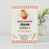 Apple de mes yeux invitation d'anniversaire (Debout devant)