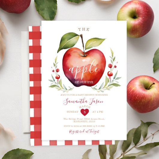 Apple de mon Invitation Baby shower oeil