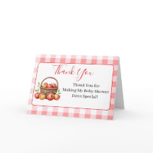 Apple de My Eye Baby shower Merci Cartes