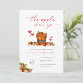 Apple de My Eye Fall Baby shower Invitation (Debout devant)