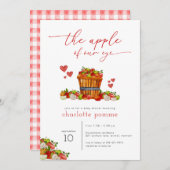 Apple de My Eye Fall Baby shower Invitation (Devant / Derrière)