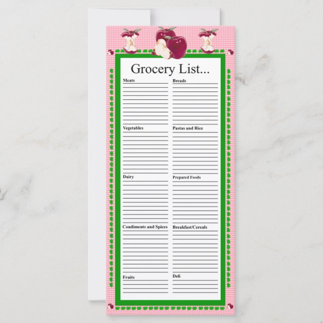 Apple Design Grocery List (Voorkant)