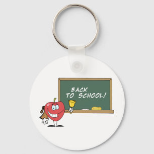 Apple die een val op een schoolbord gooit sleutelhanger