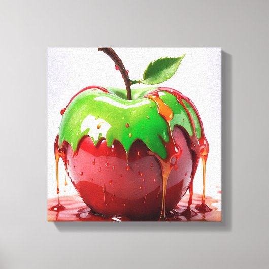 Apple digitale kunst canvas afdruk (Voorkant)