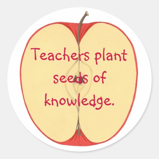 Apple, Docenten Plant Zaden van Kennis Stickers (Voorkant)