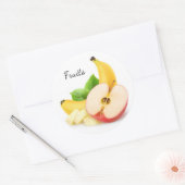 Apple en banaan ronde sticker (Envelop)